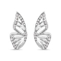 .925 Sterling Silver 1/6ct TDW Diamond Butterfly Earrings