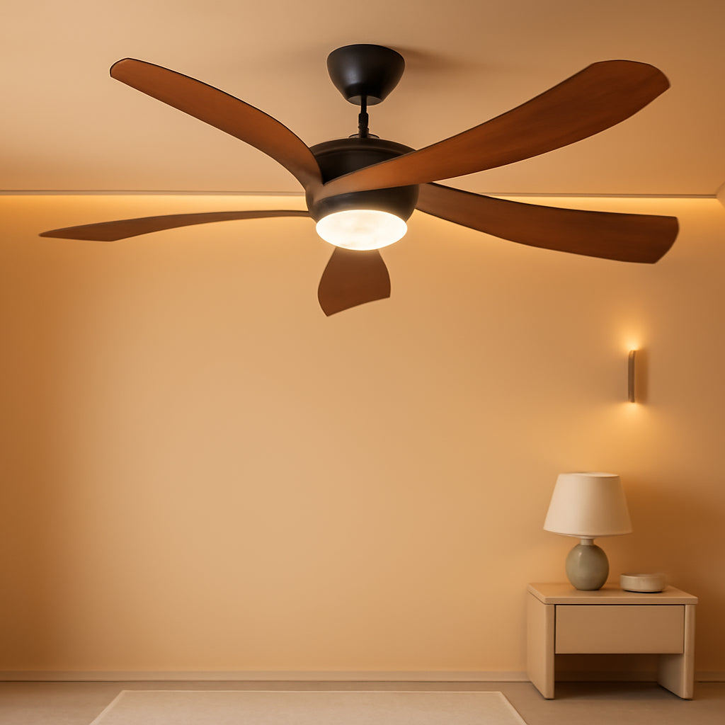 52 Inch Smart Ceiling Fan Three Color Lighting Remote