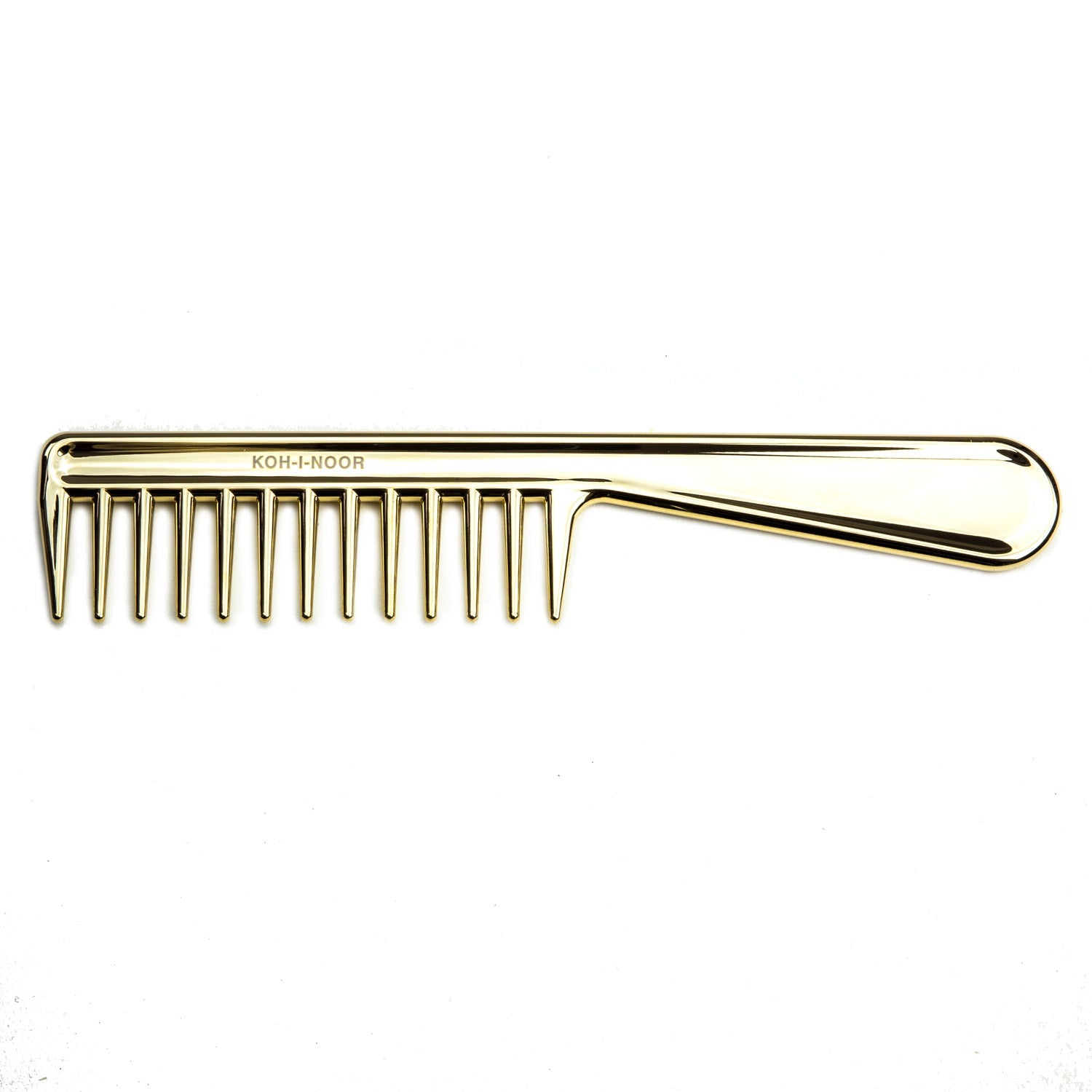 Metallic Wide Tooth Comb with Handle
