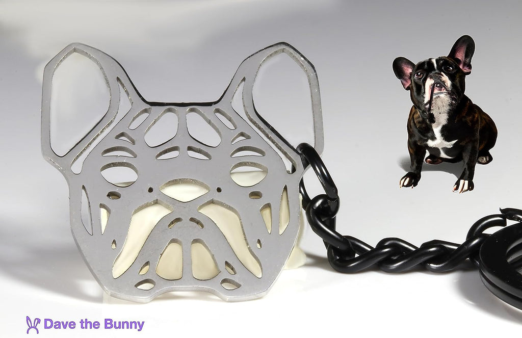 Dave The Bunny French Bulldog Keychain - Frenchie Gifts and French Bulldog Decor of Frenchie Dog