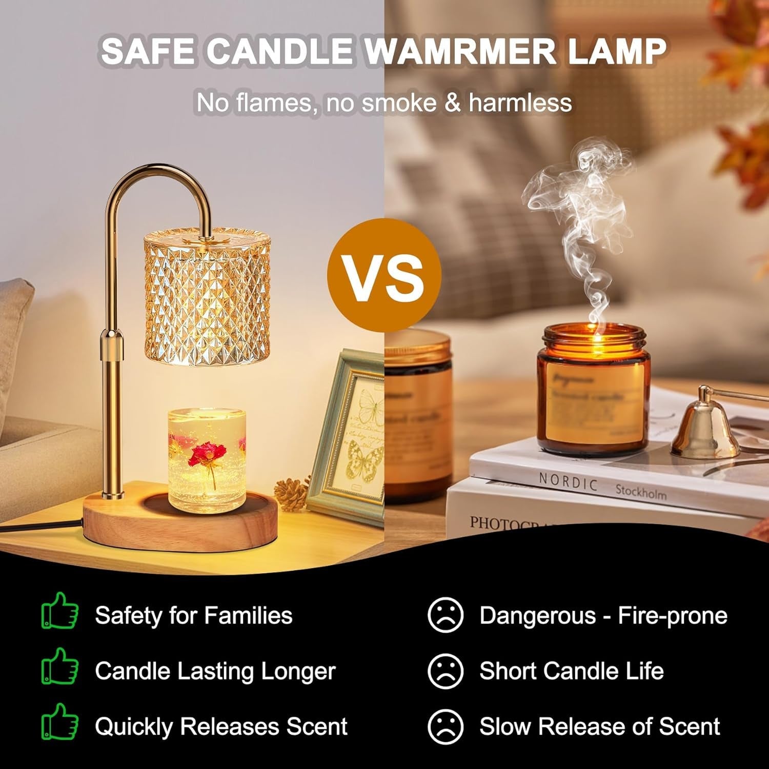 Height Adjustable Candle Warmer Lamp Dimmer Control-2