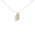 14K Yellow Gold 1 5/8 cttw Princess and Baguette Cut Diamond Fashion Pendant Necklace (G-H, VS2-SI1)