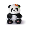 10-Inch Black & White Sunny Panda with Flowers