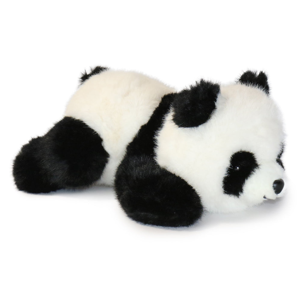 10-Inch Black and White Classic Lying Panda