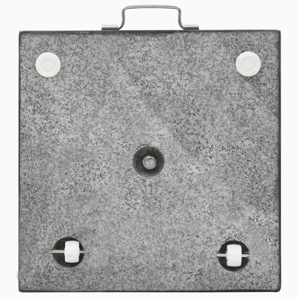 vidaXL Parasol Base Granite 62.8 lb Square Black-3