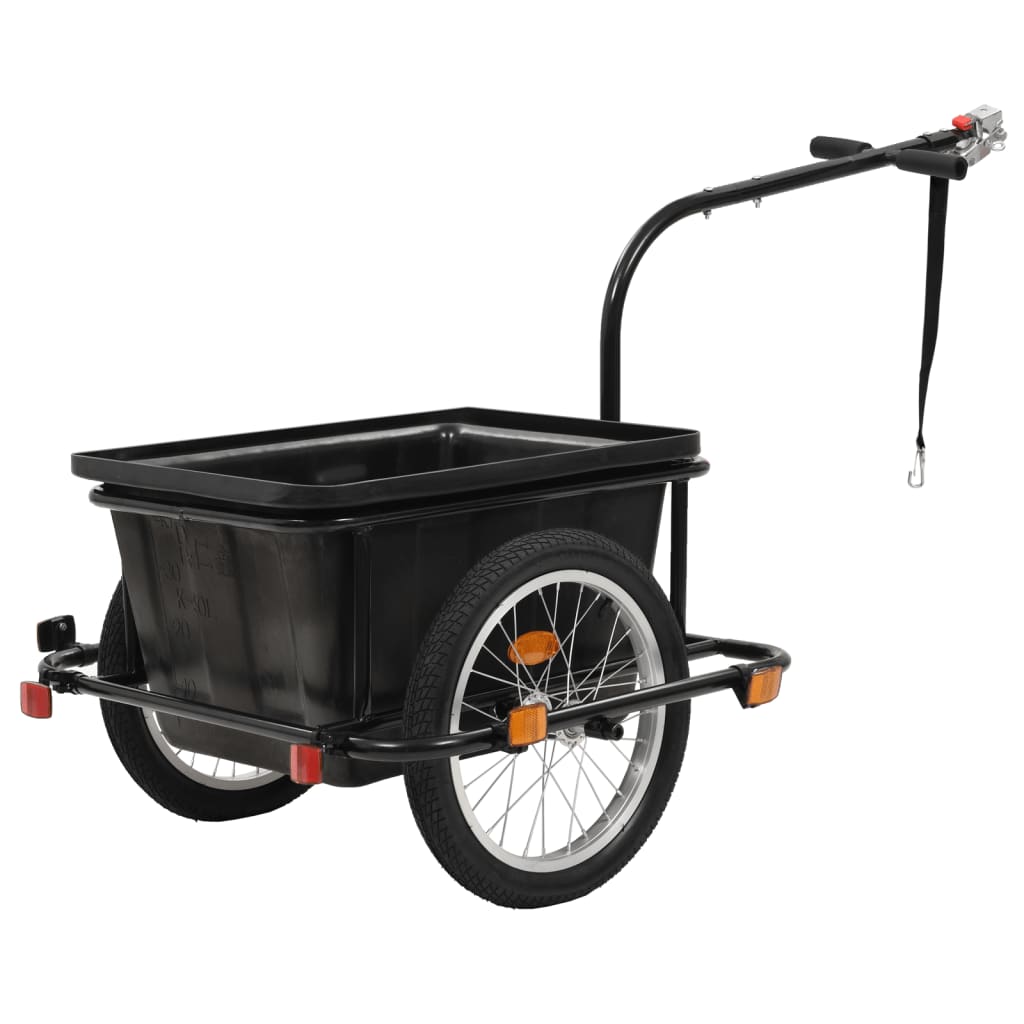 vidaXL Bike Trailer Black 13.2 gal