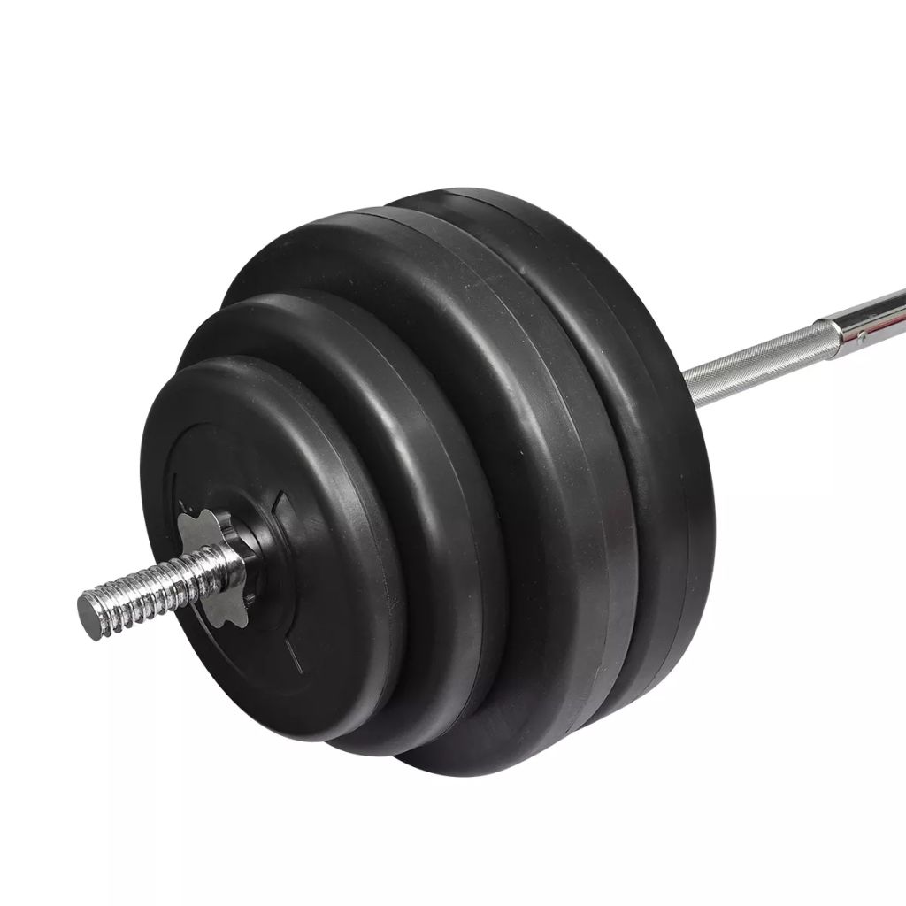 vidaXL Barbell with Plates Set 132.3 lb