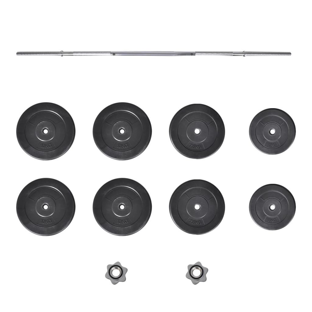 vidaXL Barbell with Plates Set 132.3 lb