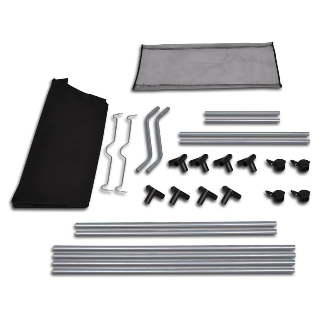 vidaXL Laundry Sorter with 4 Bags Black Gray