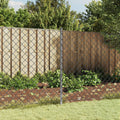 vidaXL Fence Posts 15 pcs Silver 47.2" Galvanized Steel-0