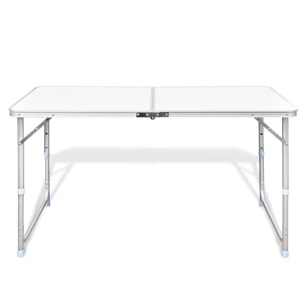 vidaXL Foldable Camping Table Height Adjustable Aluminum 47.2"x23.6"