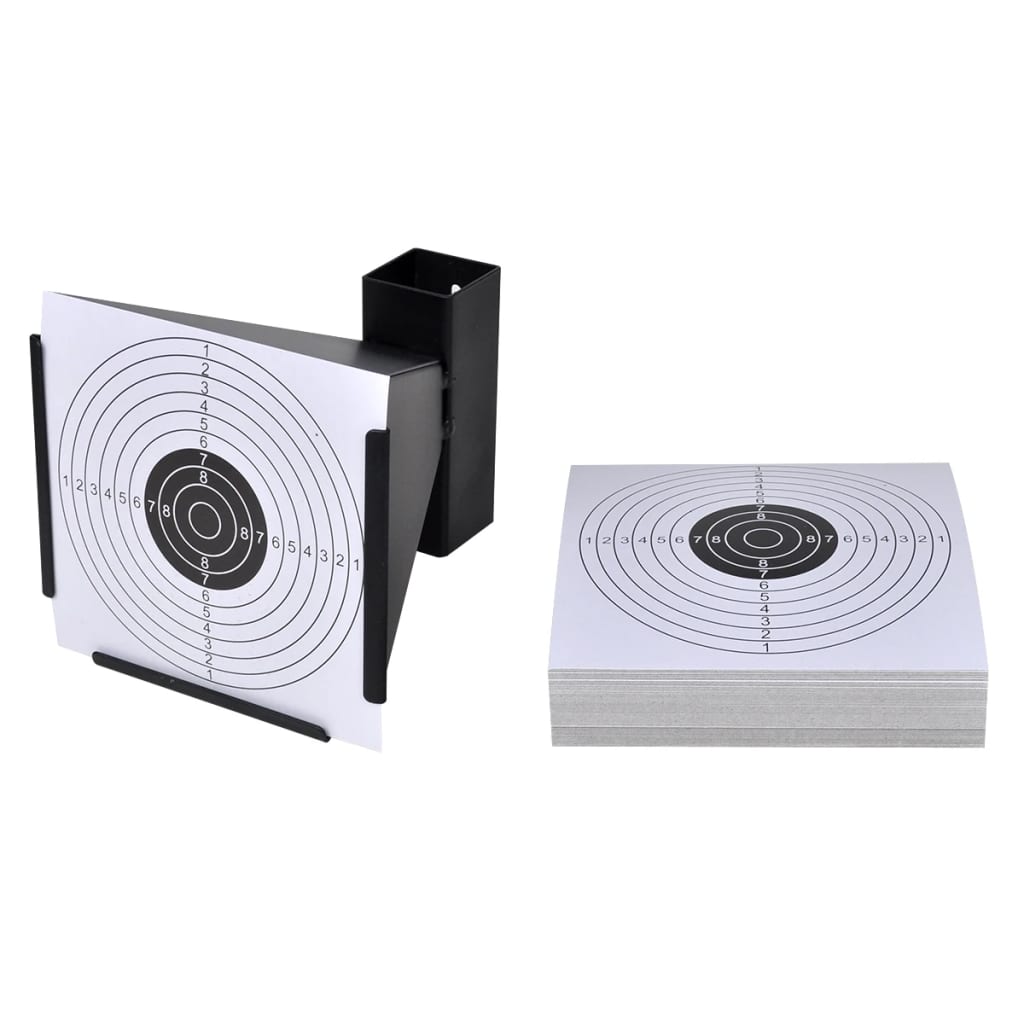 vidaXL 5.5" Funnel Target Holder Pellet Trap + 100 Paper Targets