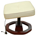 vidaXL Massage Chair with Footstool Cream Faux Leather-1