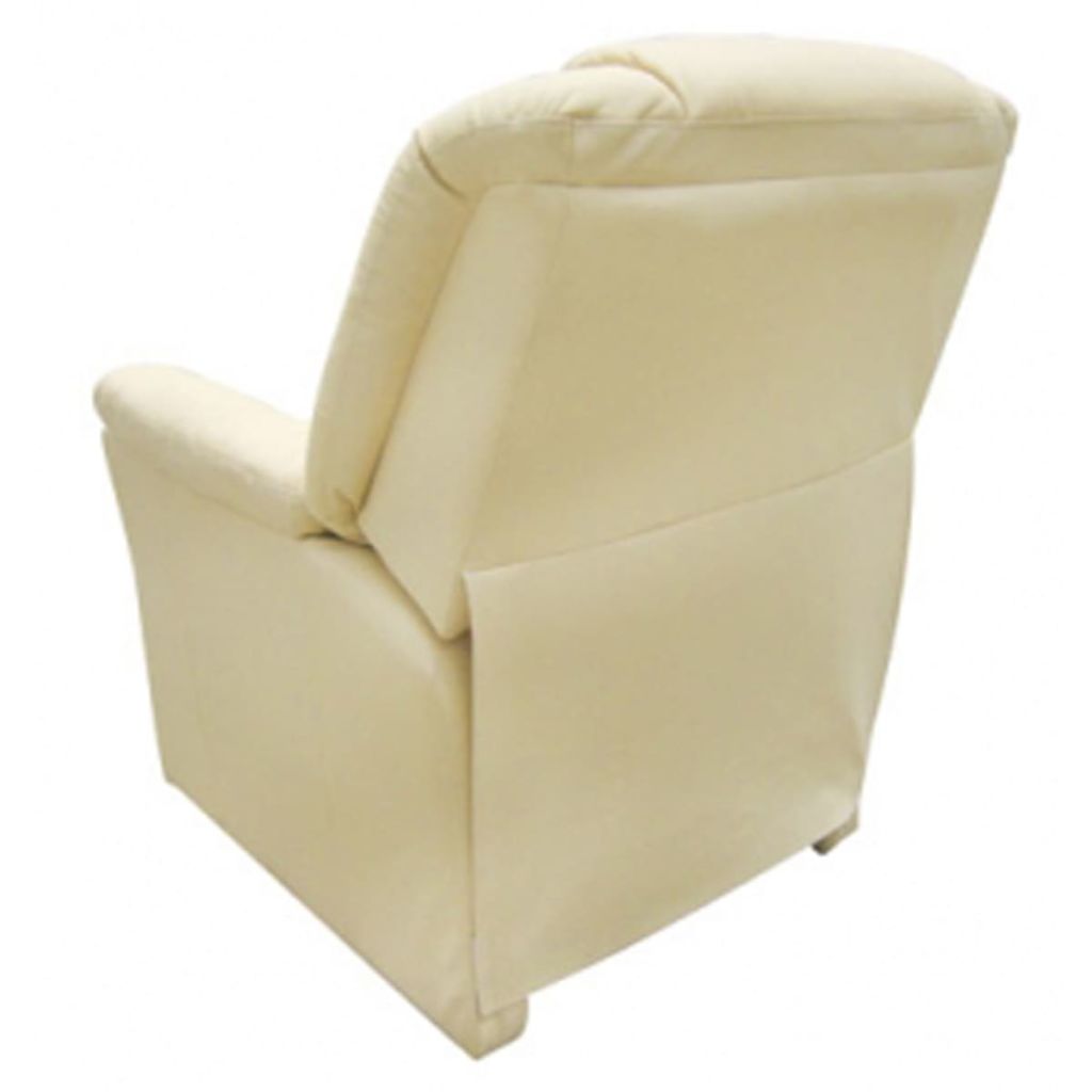 vidaXL Massage Chair Cream Faux Leather-4