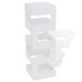 vidaXL White Square Umbrella Stand Storage Holder Walking Stick Steel 19.1"-0