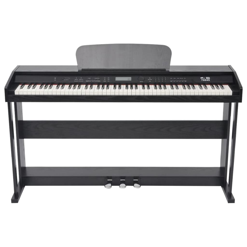 vidaXL 88-Key Digital Piano with Pedals Black Melamine Board