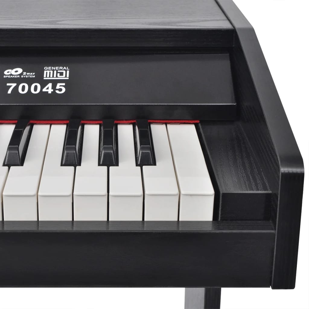 vidaXL 88-Key Digital Piano with Pedals Black Melamine Board