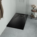 vidaXL Shower Base Pan with Center Drain Shower Tray Bath Pan SMC Rectangular