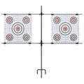 vidaXL Target Paper Stand with Shooting Papers 30.7"x29.9" Steel