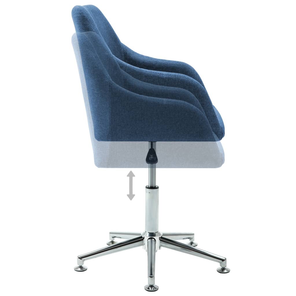 vidaXL Office Chair Swivel Office Desk Chair for Makeup Room Bedroom Fabric