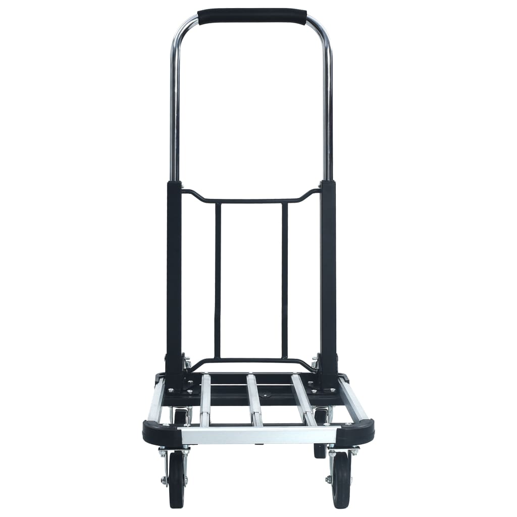 vidaXL Foldable Transport Trolley 330.7 lb Aluminum Silver-2