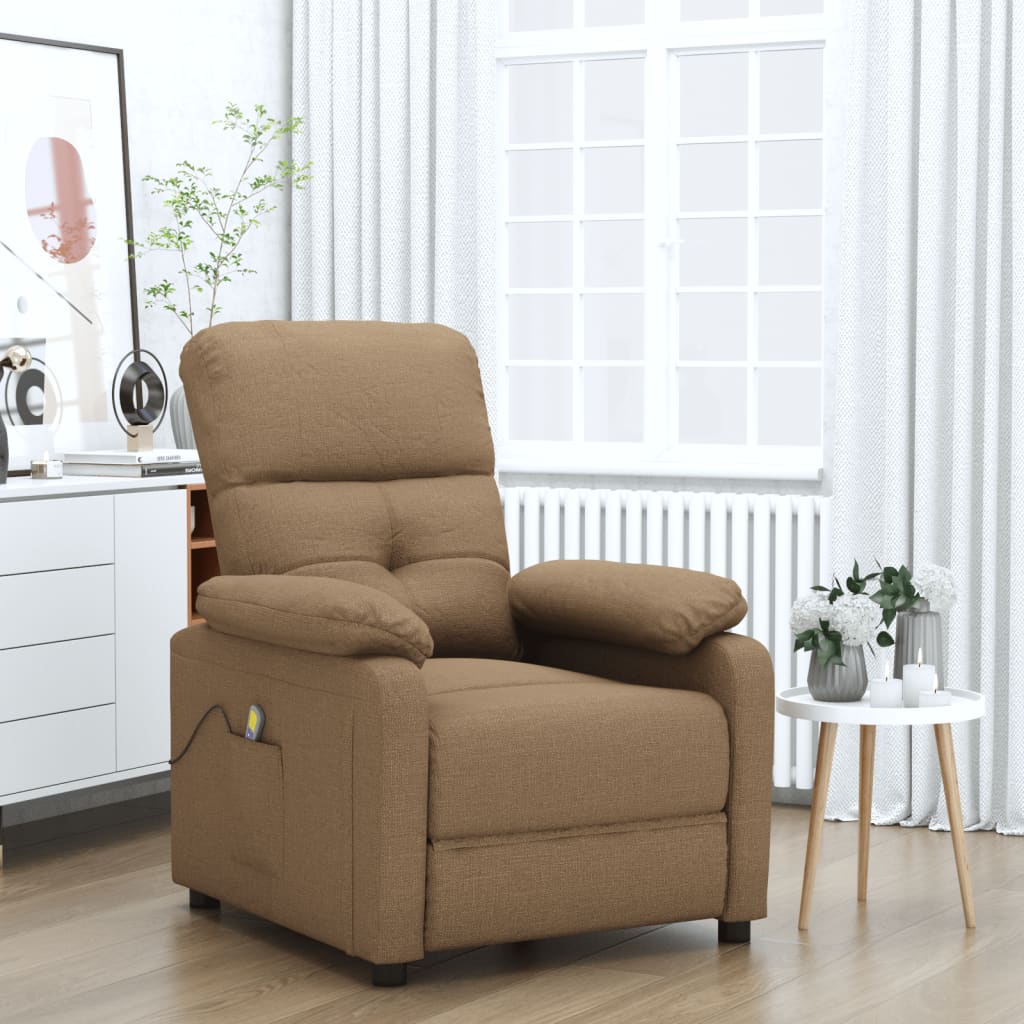 vidaXL Massage Chair Leisure Adjustable Chair for Home Theater Cinema Fabric