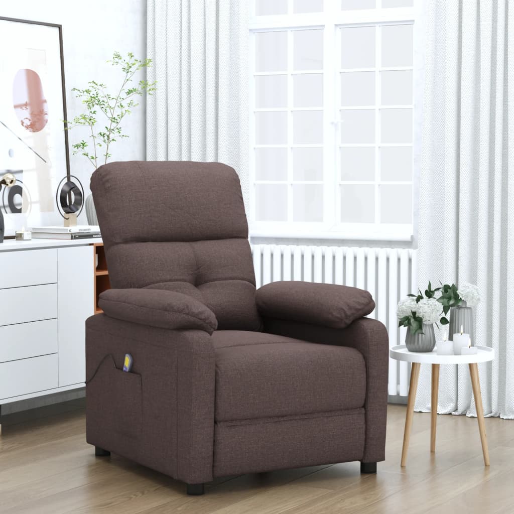vidaXL Massage Chair Leisure Adjustable Chair for Home Theater Cinema Fabric