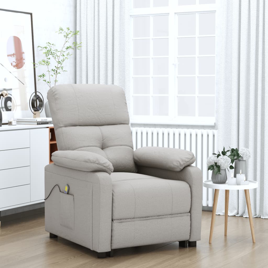 vidaXL Massage Chair Leisure Adjustable Chair for Home Theater Cinema Fabric