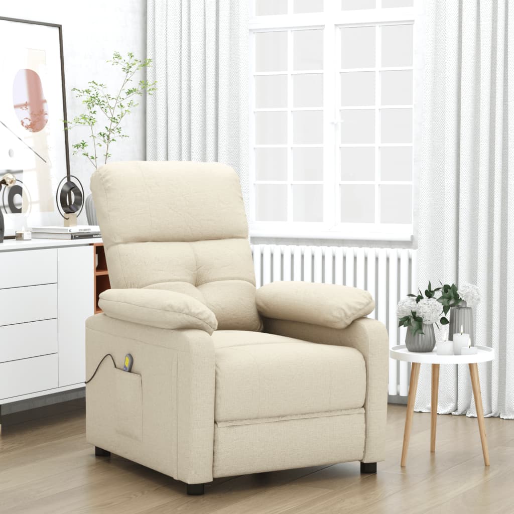 vidaXL Massage Chair Leisure Adjustable Chair for Home Theater Cinema Fabric