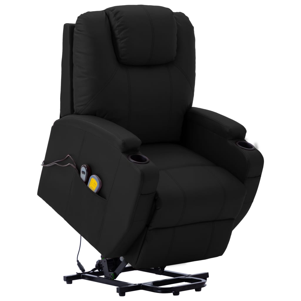 vidaXL Power Lift Recliner Electric Lift Chair for Home Theater Faux Leather-3
