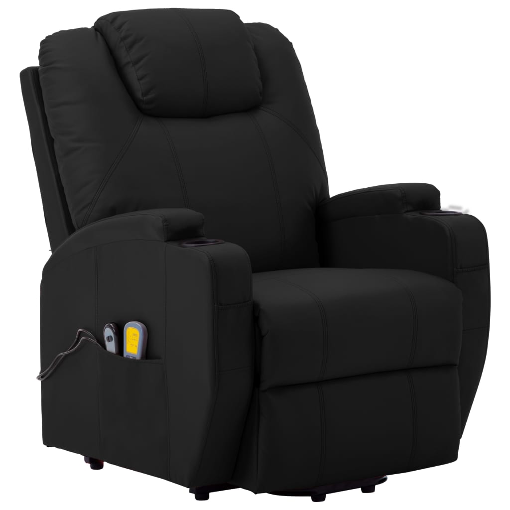 vidaXL Power Lift Recliner Electric Lift Chair for Home Theater Faux Leather-4