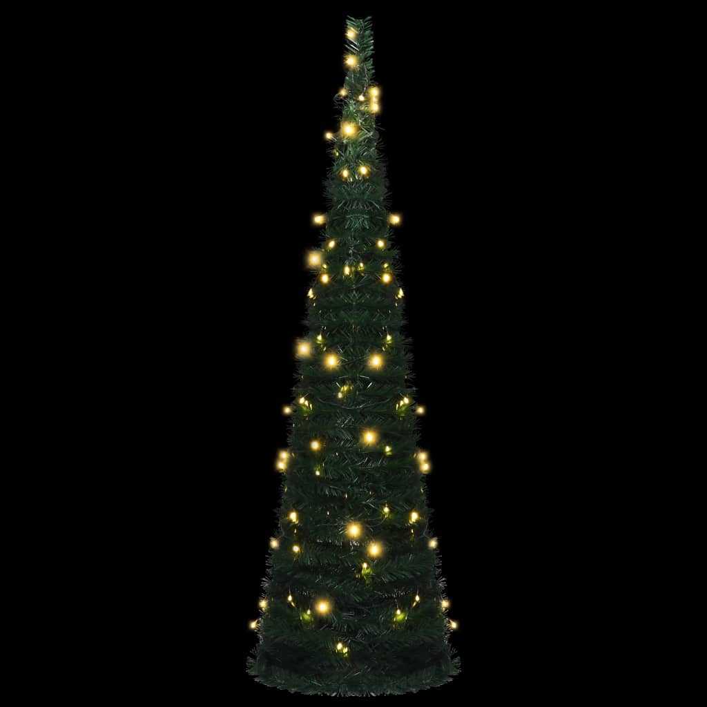 vidaXL Pop-up String Artificial Pre-lit Christmas Tree Xmas Decoration Green