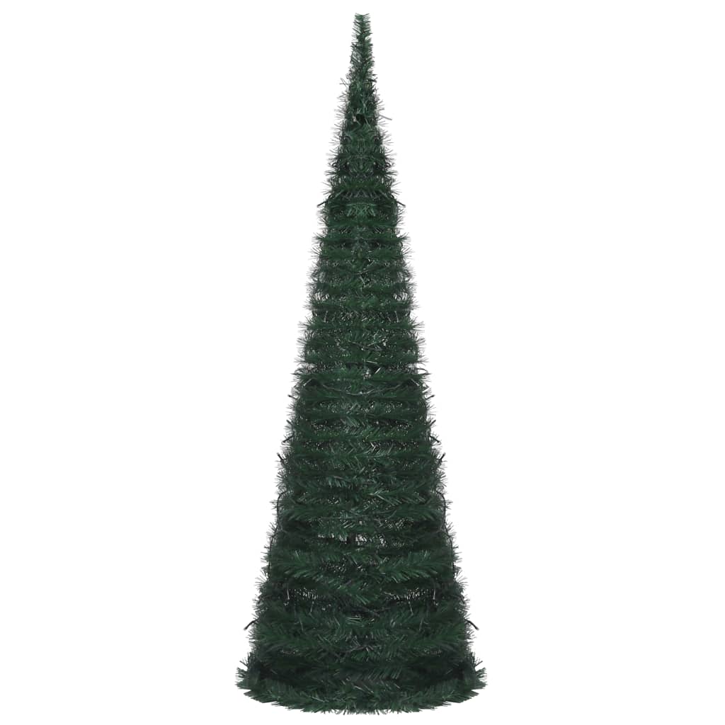vidaXL Pop-up String Artificial Pre-lit Christmas Tree Xmas Decoration Green