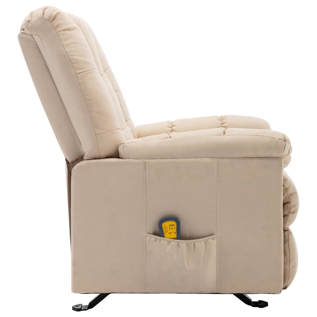 vidaXL Massage Recliner Electric Massaging Recliner Chair for Elderly Fabric-3