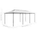 vidaXL Gazebo with Curtains 236.2"x117.3"x106.3" White 0.6 oz/ft²-5