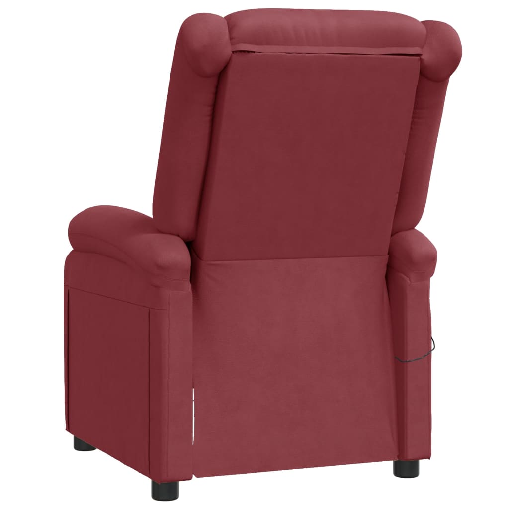 vidaXL Massage Chair Adjustable Reclining Chair Theater Armchair Faux Leather