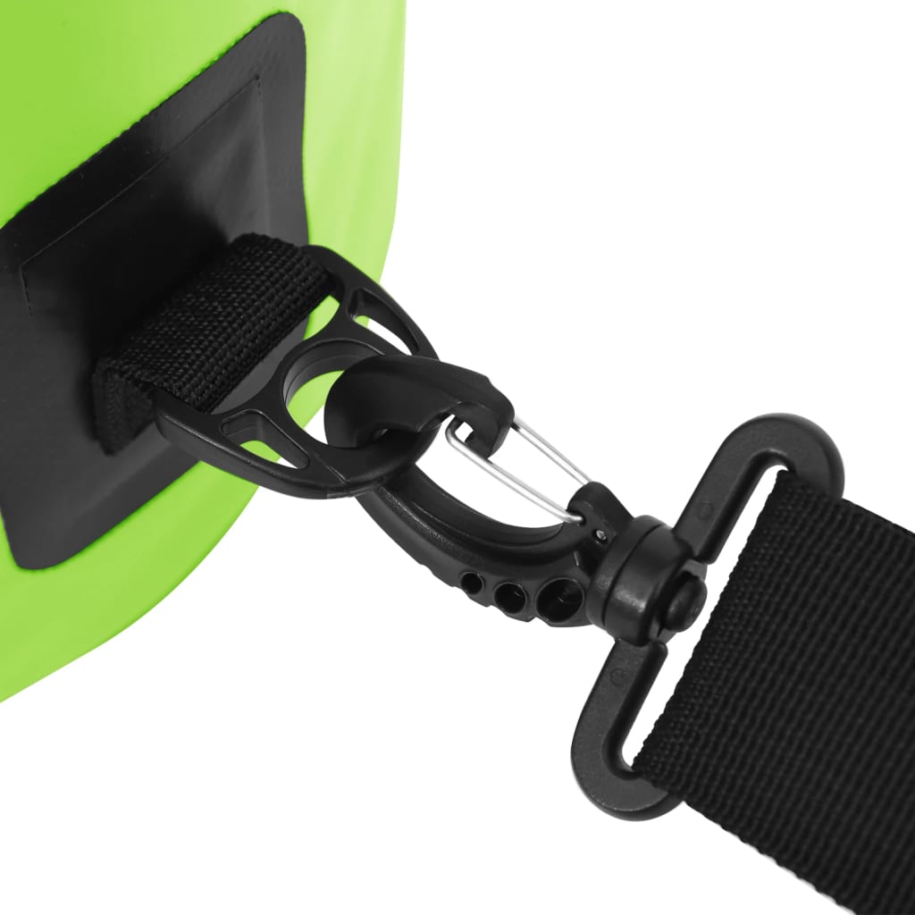 vidaXL Dry Bag with Zipper Green 5.3 gal PVC