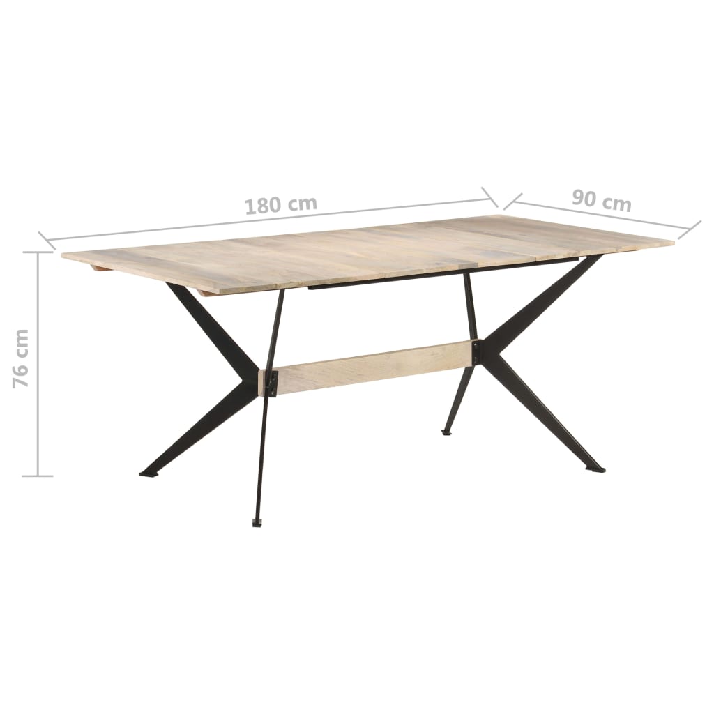 vidaXL Dining Table Kitchen Table Dining Room Dinner Table Solid Mango Wood