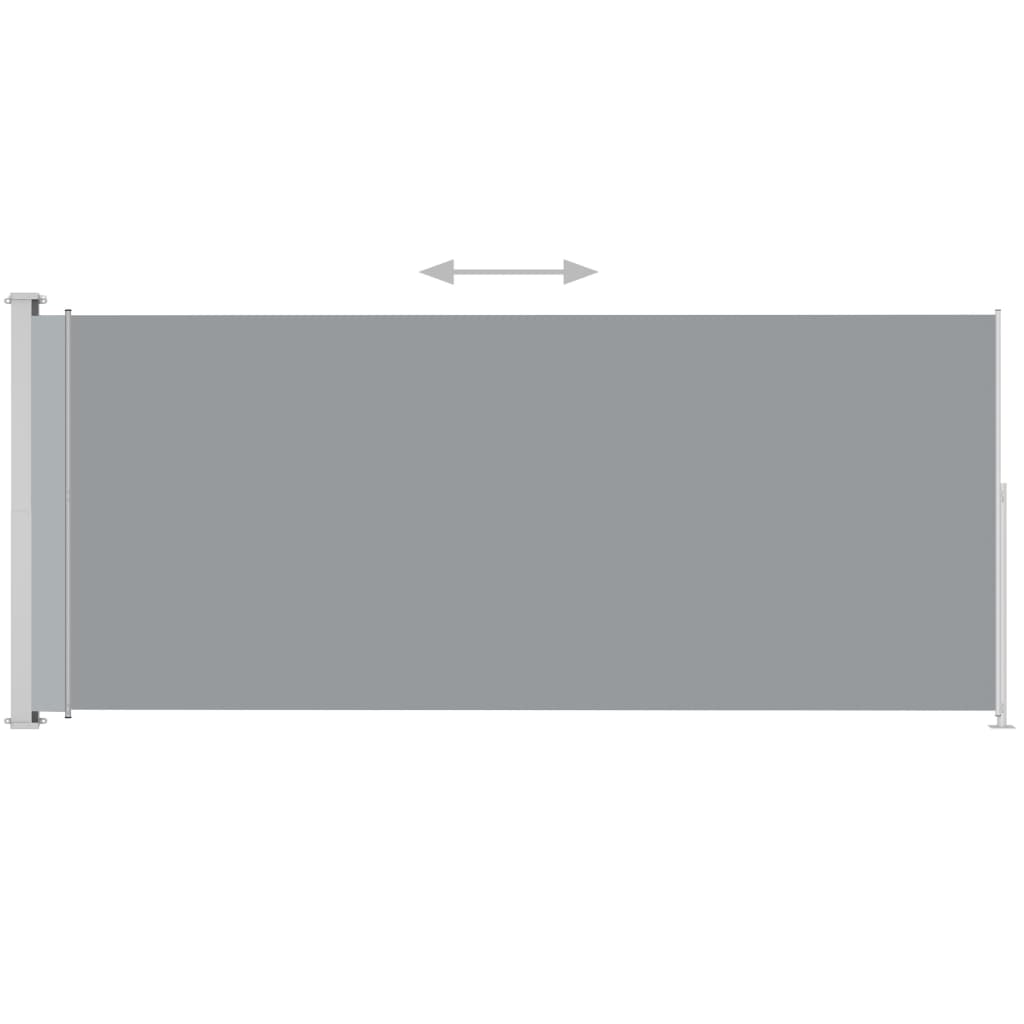 vidaXL Patio Retractable Side Awning 78.7"x196.9" Gray-1