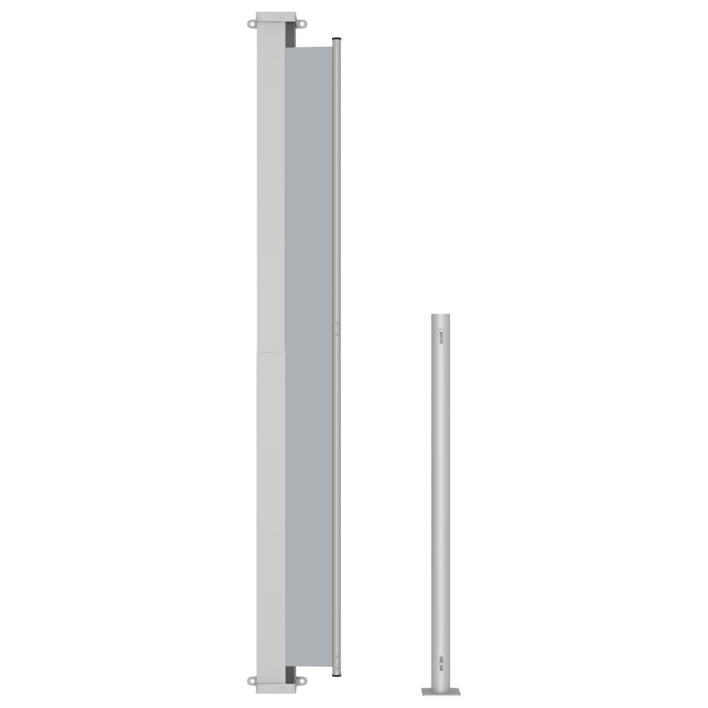 vidaXL Patio Retractable Side Awning 78.7"x196.9" Gray-3