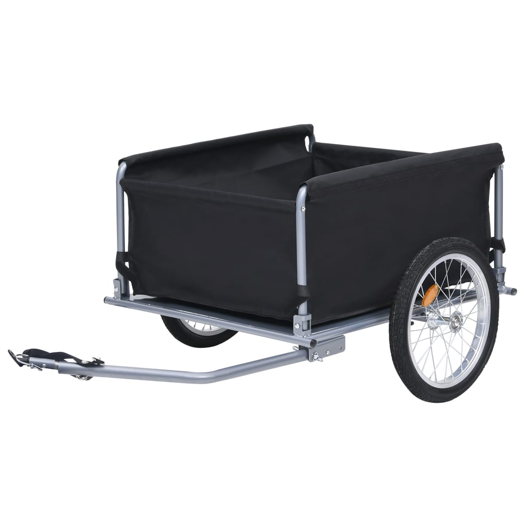 vidaXL Bike Trailer Bicycle Cargo Trailer Tow Bicycle Cart Steel and Polyester