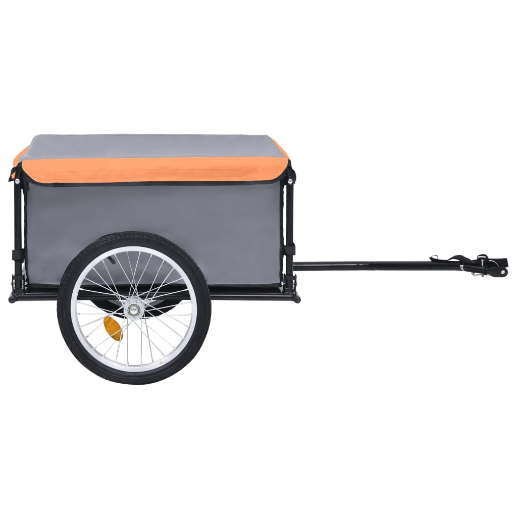vidaXL Bike Trailer Bicycle Cargo Trailer Tow Bicycle Cart Steel and Polyester