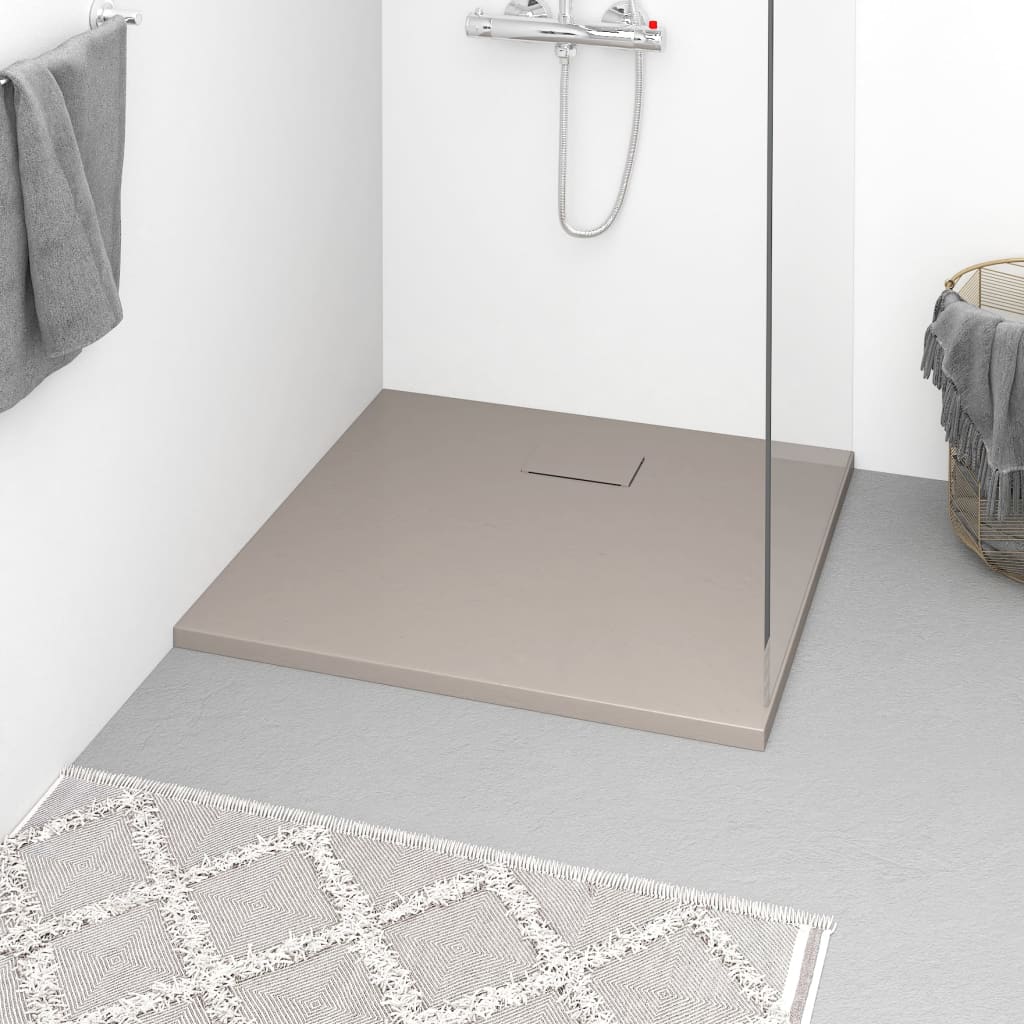 vidaXL Shower Base Pan with Center Drain Shower Tray Bath Pan SMC Rectangular