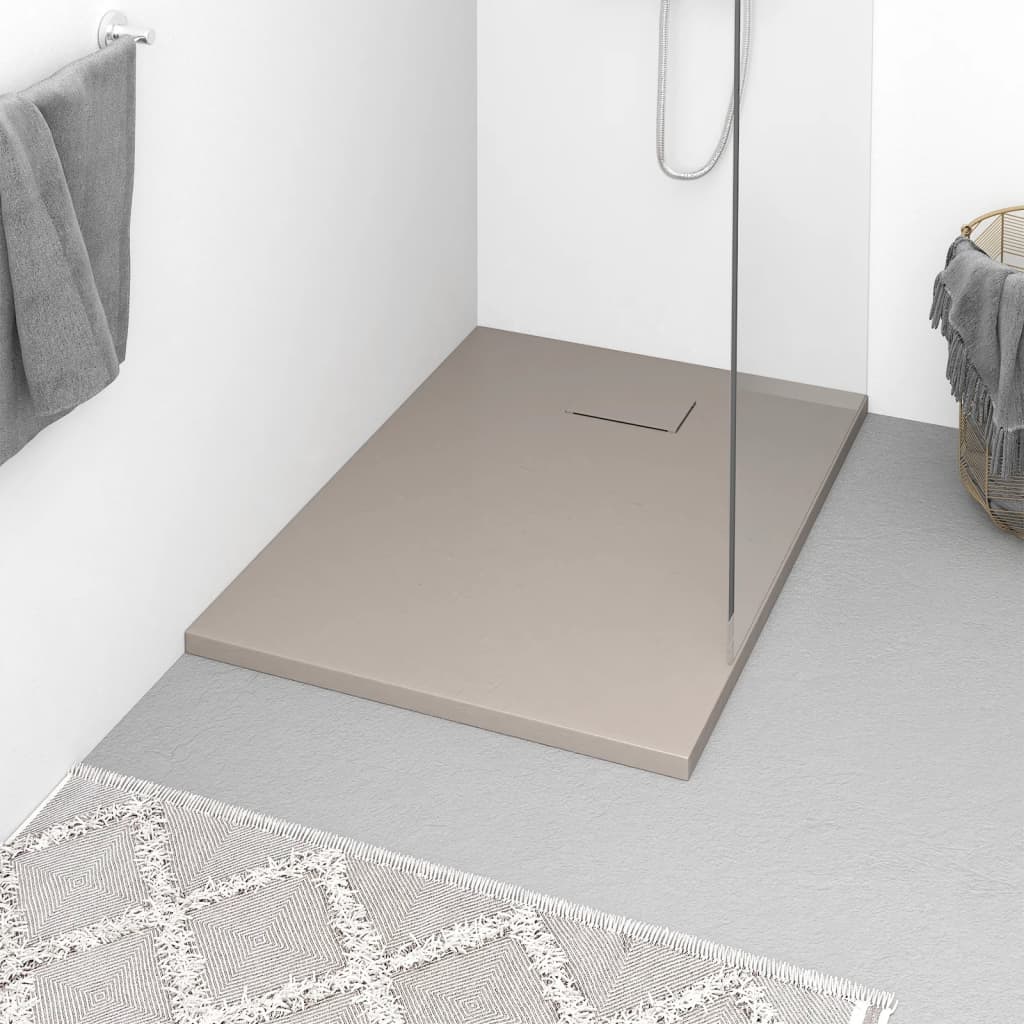 vidaXL Shower Base Pan with Center Drain Shower Tray Bath Pan SMC Rectangular