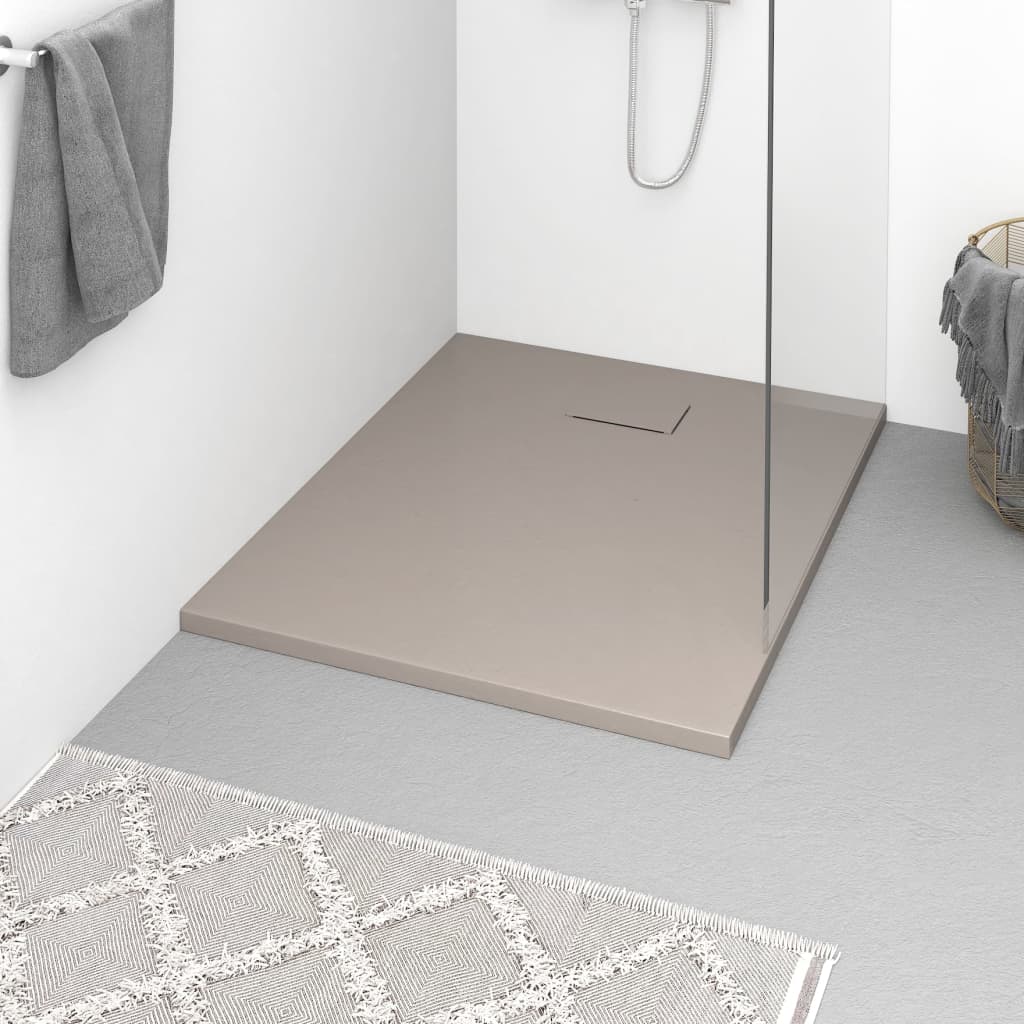 vidaXL Shower Base Pan with Center Drain Shower Tray Bath Pan SMC Rectangular