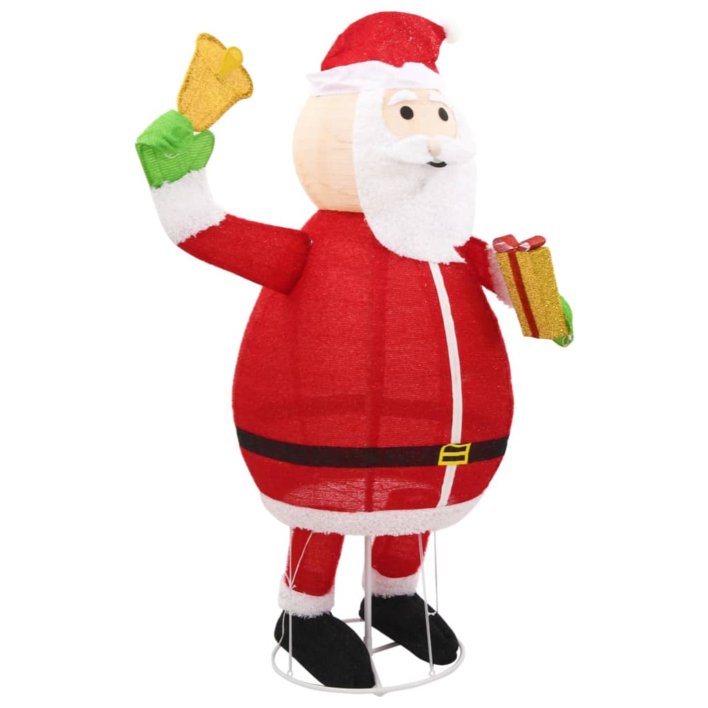 vidaXL Decorative Christmas Santa Claus Figure LED Luxury Fabric 6 ft-2