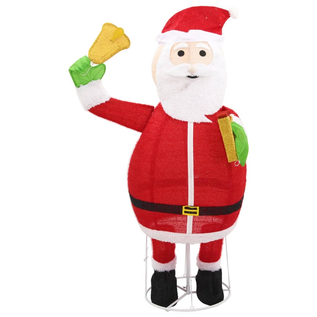 vidaXL Decorative Christmas Santa Claus Figure LED Luxury Fabric 6 ft-3