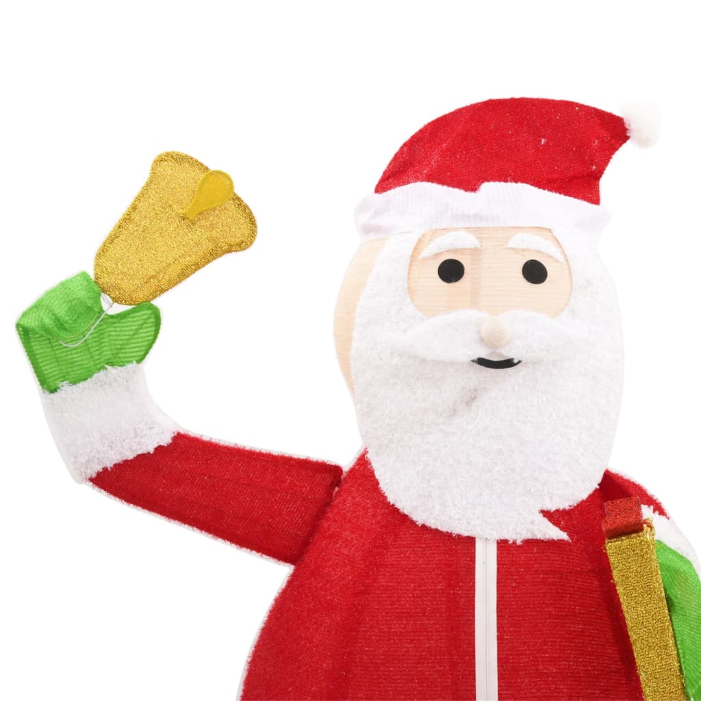 vidaXL Decorative Christmas Santa Claus Figure LED Luxury Fabric 6 ft-4
