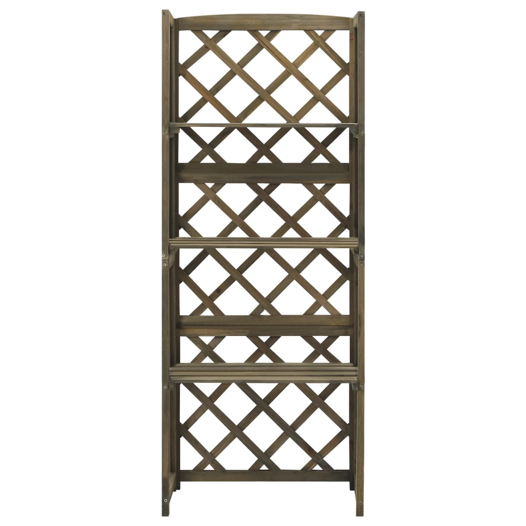 vidaXL Trellis Garden Trellis for Climbing Plants with Shelves Solid Wood Fir-2