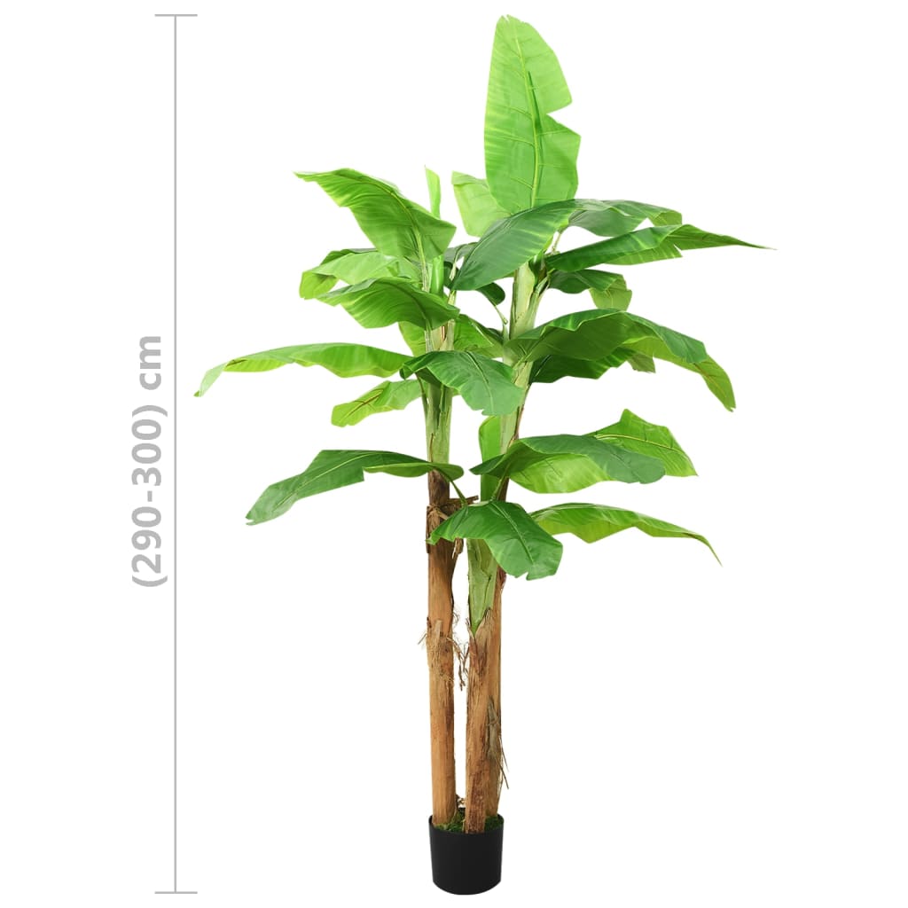 vidaXL Artificial Tree Decorative Banana Tree Fake Tree with Pot 118.1" Green